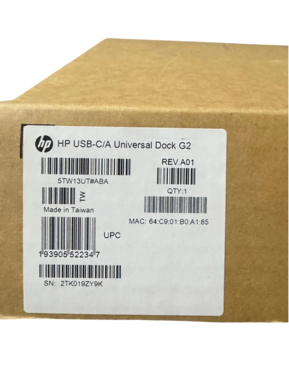 New HP USB-C/A Universal Dock G2 - in box